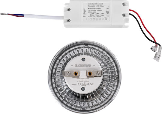GloboStar Darko LED Bulb 14W 90mm for Socket GU10 and Shape AR111 Natural White 1638lm Dimmable