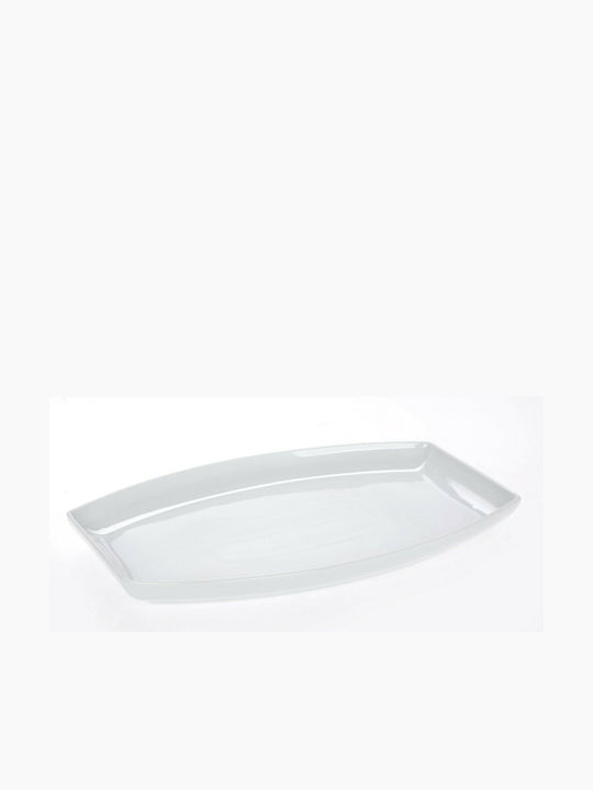 Cryspo Trio Marriot Serving Platter Rectangular made of Porcelain White 40x28cm