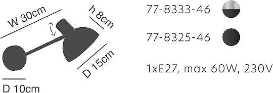 Home Lighting Einzel Spot mit Fassung E27 in Schwarz Farbe Home Lighting Einzel Spot mit Fassung E27 in Schwarz Farbe