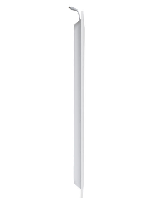 GloboStar Zeus Square Recessed LED Panel 48W with Warm White Light 2700K 60x60cm