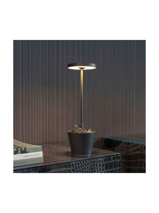 Zafferano Poldina Reverso Lampă De Masă LED Pentru Exterior 2.3W IP54 Gri
