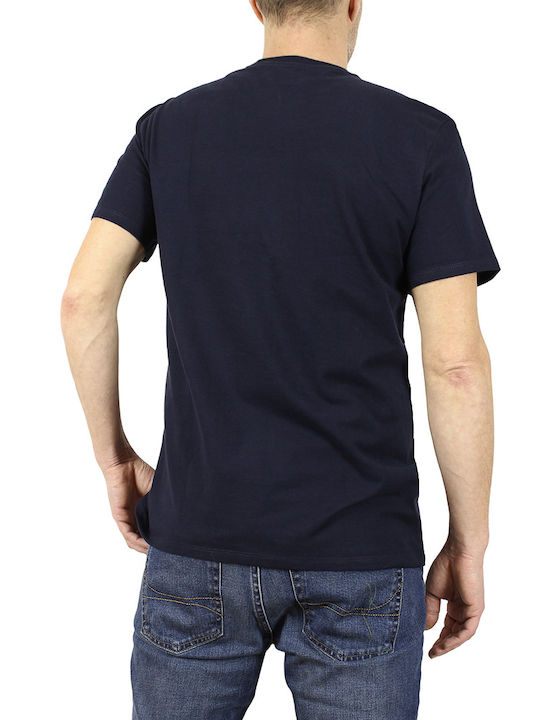 Tommy Hilfiger Ανδρικό T-shirt Navy Μπλε με Στάμπα