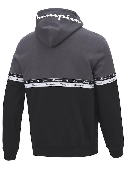 Champion Hanorac pentru bărbați cu glugă și buzunare Gray / Black