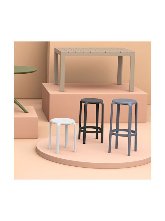 Stool for Bar Outdoor Tom 75 White 36x36x75cm