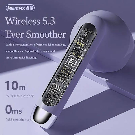 Remax TWS-19 Earbud Bluetooth Handsfree Ακουστικά με Θήκη Φόρτισης Λευκά