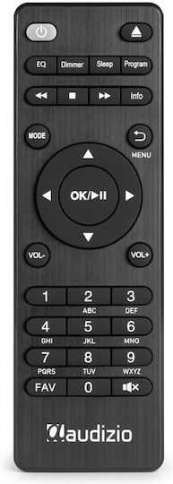 Audizio Brescia Επιτραπέζιο Ραδιόφωνο Ρεύματος DAB+ με Bluetooth και USB Μαύρο