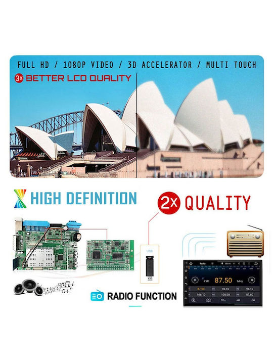 Kirosiwa Ηχοσύστημα Αυτοκινήτου 1DIN (Bluetooth/USB)