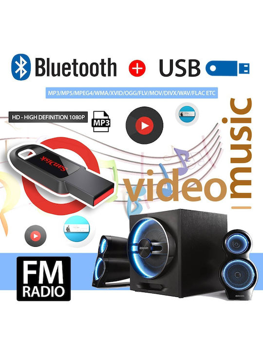 Kirosiwa Sistem Audio Auto 1DIN (Bluetooth/USB)