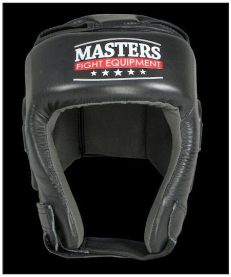 Sport Masters KTOP1 Κάσκα Πυγμαχίας Ενηλίκων Aνοιχτού Τύπου Δερμάτινη Μαύρη