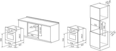 Electra EMF 615M IX Φούρνος άνω Πάγκου 71lt χωρίς Εστίες Π59.5εκ. Inox