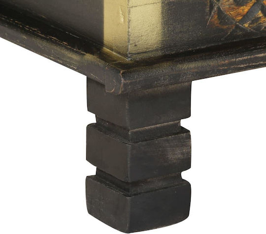 vidaXL Wooden Decorative Trunk Black 80x40x45cm