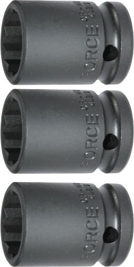 Force Socket Pneumatic Phillips with Square Drive 1/2" Diameter 16mm