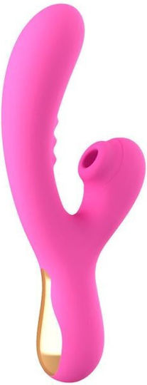 Action No 20 G-spot Vibratior with Suction Δονητής Rabbit 22.2cm Pink