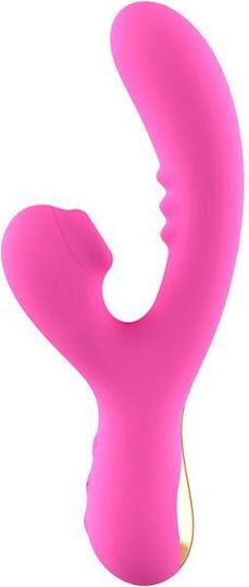 Action No 20 G-spot Vibratior with Suction Δονητής Rabbit 22.2cm Pink