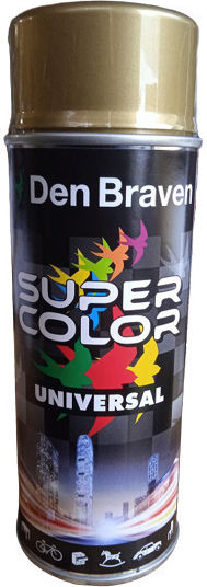 Bostik Den Braven Spray Paint Super Metallic with Metallic Effect Gold 400ml