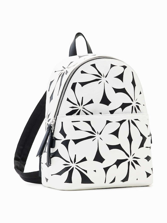 Die-cut Flowers Damentasche Rucksack Weiß