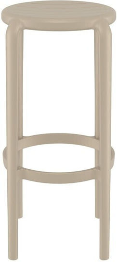 Външна Табуретка от Полипропилен Tom Taupe 36x36x75см