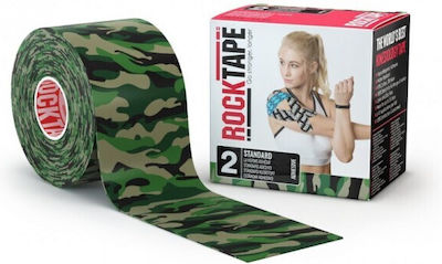 Rocktape Standard Regular Ταινία Κινησιοθεραπείας 5cm x 5m Camo Green