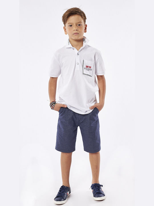 Hashtag Kids Polo Short Sleeve White