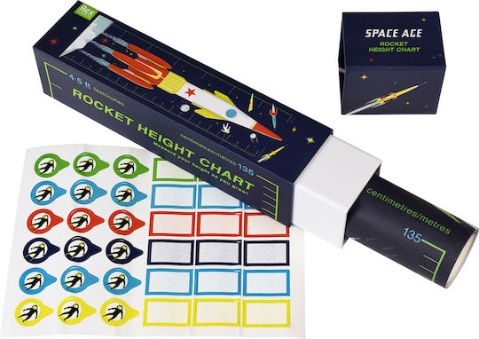 Rex London Wachstumstabelle für Kinder und Babys Space Age Blau