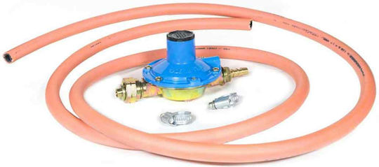 Tecnogas Medium Pressure Set Gas Hose & Regulator 4 kg/h 2m