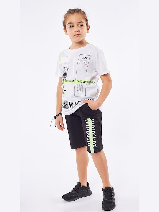 Hashtag Kids Set with Shorts Summer 2pcs White Wildsurf