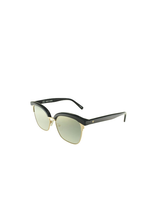 Enrico Coveri Women's Sunglasses with Black Plastic Frame and Green Lens EC772