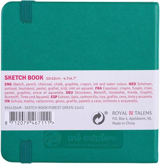 Royal Talens Sketchbook Art Creation Sketch Book Forest Green 12x12cm 80 Sheets 14-