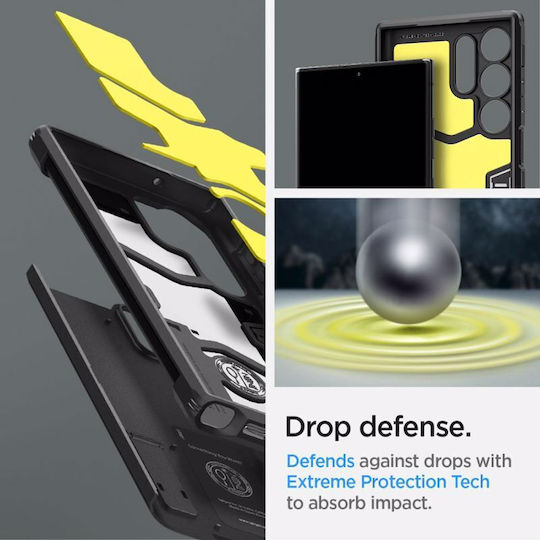 Spigen Tough Armor Back Cover Plastic 2mm Black (Galaxy S23 Ultra)
