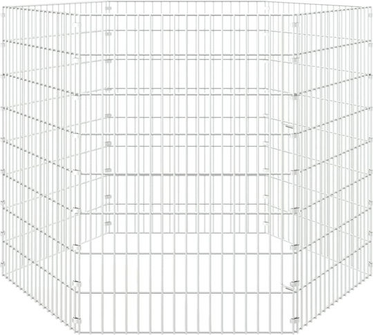 vidaXL 171577 Galvanized Steel Cage for Rabbits 54x54x80cm