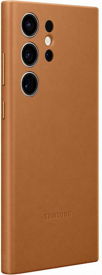Samsung Leather Cover Back Cover Leather Camel (Galaxy S23 Ultra)