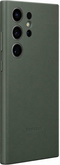 Samsung Umschlag Rückseite Leder Grün (Galaxy S23 Ultra)