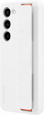 Samsung Grip Umschlag Rückseite Silikon Weiß (Galaxy S23) EF-GS911TWEGWW