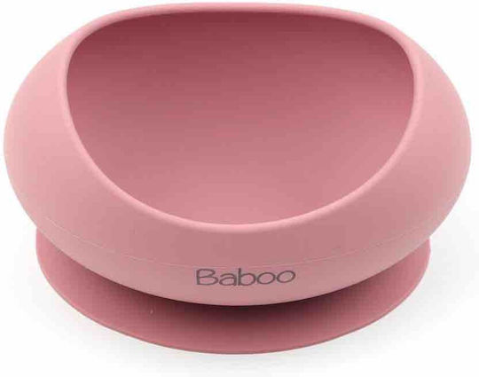 Baboo Baby Food Bowl made of Silicone Pink