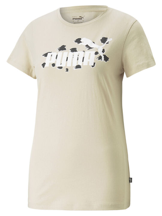 Γυναικείο T-shirt Animal Print Μπεζ
