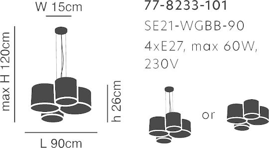 Home Lighting Plafonieră de Tavan 65buc Multicolor cu Soclu E27