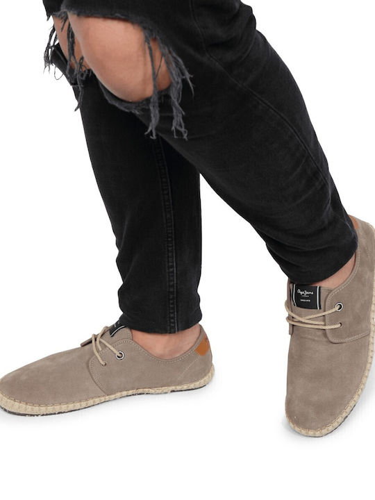 Tourist Classic Leather Men's Espadrilles Dark Stone