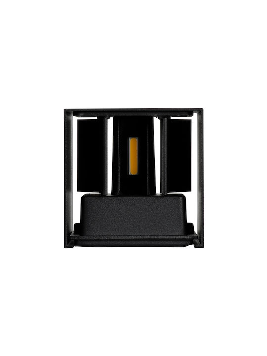 GloboStar Axis-S Επιτοίχια Εξωτερική Πλαφονιέρα LED IP65 10W με Φυσικό Λευκό Φως Διπλής Δέσμης 10x10x10εκ.