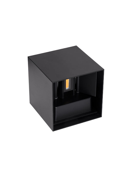 GloboStar Axis-S Wall-Mounted Outdoor Ceiling Light LED IP65 10W with Warm White Light Double Beam 10x10x10εκ.