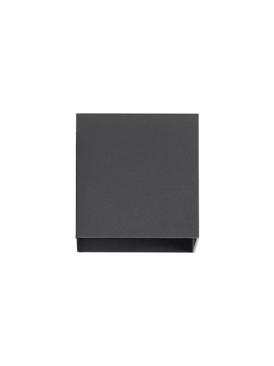 GloboStar Axis-S Wall-Mounted Outdoor LED Ceiling Lamp IP65 10W With Warm White Double Beam Light 10x10x10cm