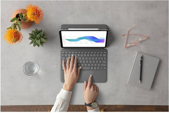 Logitech Folio Touch Keyboard Case Flip Cover Αγγλικά UK Γκρι (iPad Pro 2018 11")