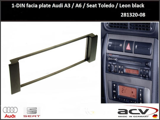 Πρόσοψη 2 Din για Audi A3 2000-2003 / Seat Leon 2000 - 2005, Toledo 1999 - 2005 για Audi A3 2000-2003