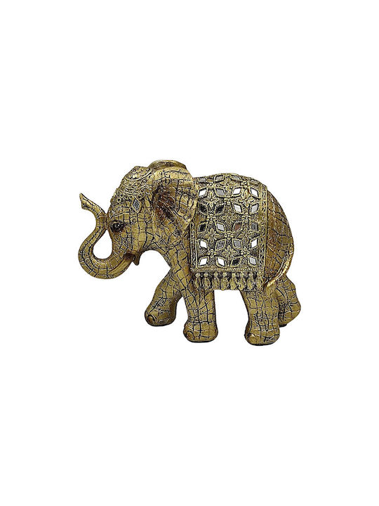 Karvounis Decorative Elephant Polyresin in Gold 23x8x19cm 1pcs