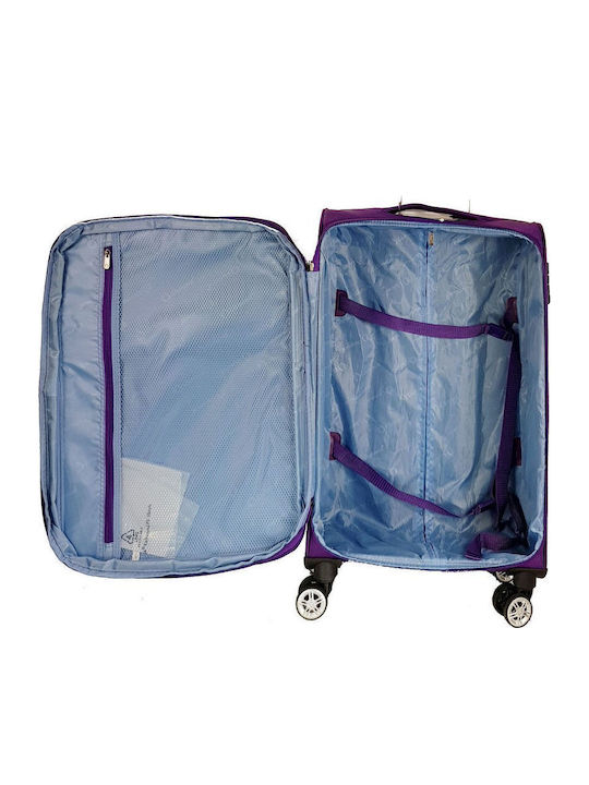 Diplomat Medium The Atlanta Collection Medium Fabric Black Suitcase With 4 Wheels Height 68cm