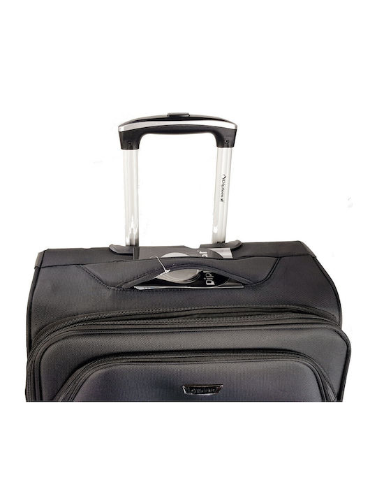 Diplomat Medium The Atlanta Collection Medium Fabric Black Suitcase With 4 Wheels Height 68cm