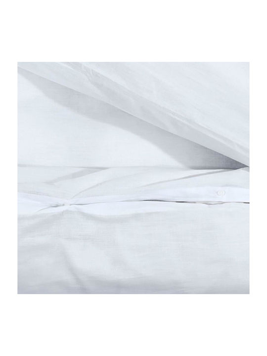 vidaXL Duvet Cover Set Queen with 2 Pillowcases 220x240 White