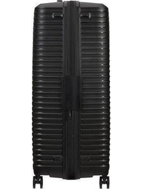 Samsonite Upscape Голям Твърд Черен Куфар за Пътуване с 4 Колела Височина 84см