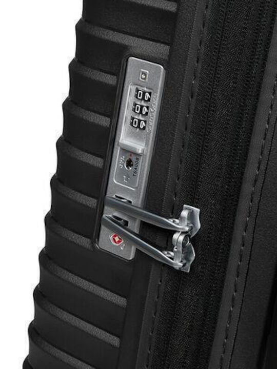 Samsonite Upscape Голям Твърд Черен Куфар за Пътуване с 4 Колела Височина 84см