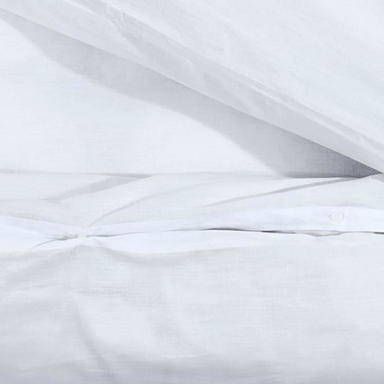 vidaXL Set Duvet Cover 135x200cm Single with Pillowcase White