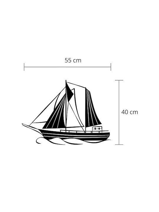 Megapap From Metallic Sail Black 55x3x40cm